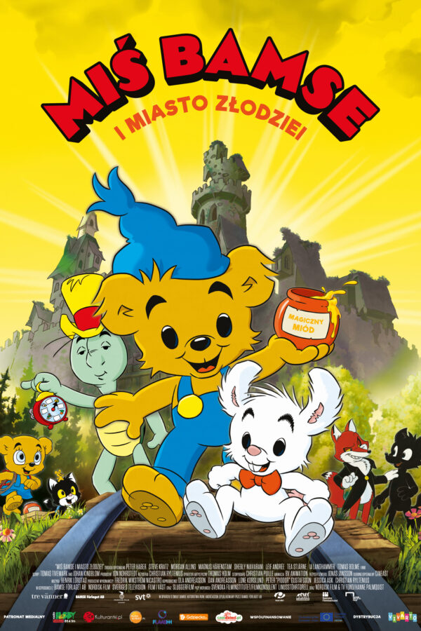 Miś Bamse i miasto złodziei plakat - filmy-animowane.pl