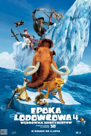 Epoka lodowcowa 4 Wędrówka kontynentów plakat - filmy-animowane.pl