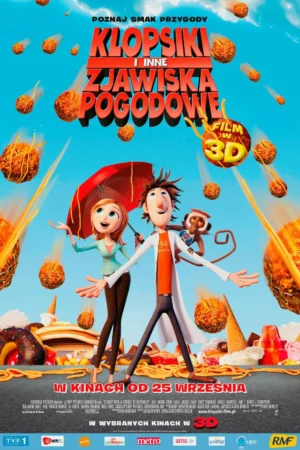 Klopsiki i inne zjawiska pogodowe plakat - filmy-animowane.pl