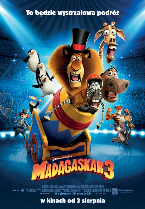 Madagaskar 3 plakat - filmy-animowane.pl