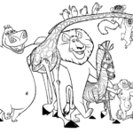 Madagaskar kolorowanka - filmy-animowane.pl