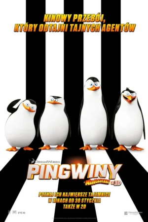 Pingwiny z Madagaskaru plakat - filmy-animowane.pl