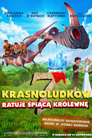 Siedmiu krasnoludków ratuje Śpiącą Królewnę plakat - filmy-animowane.pl