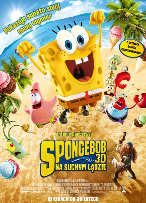 Spongebob na suchym lądzie plakat - filmy-animowane.pl