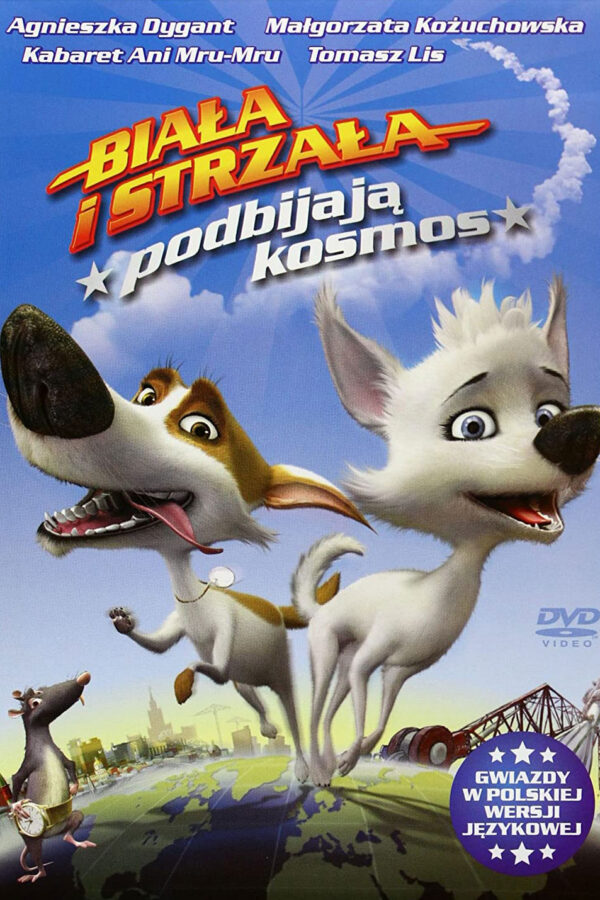 Biała i Strzała podbijają kosmos plakat - filmy-animowane.pl