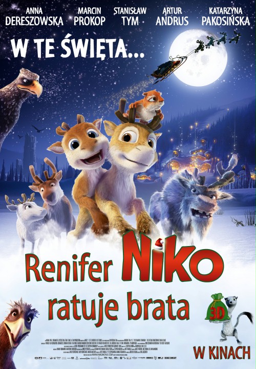 Renifer Niko ratuje brata plakat - filmy-animowane.pl