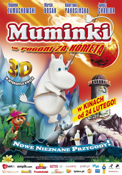 Muminki w pogoni za kometą plakat - filmy-animowane.pl